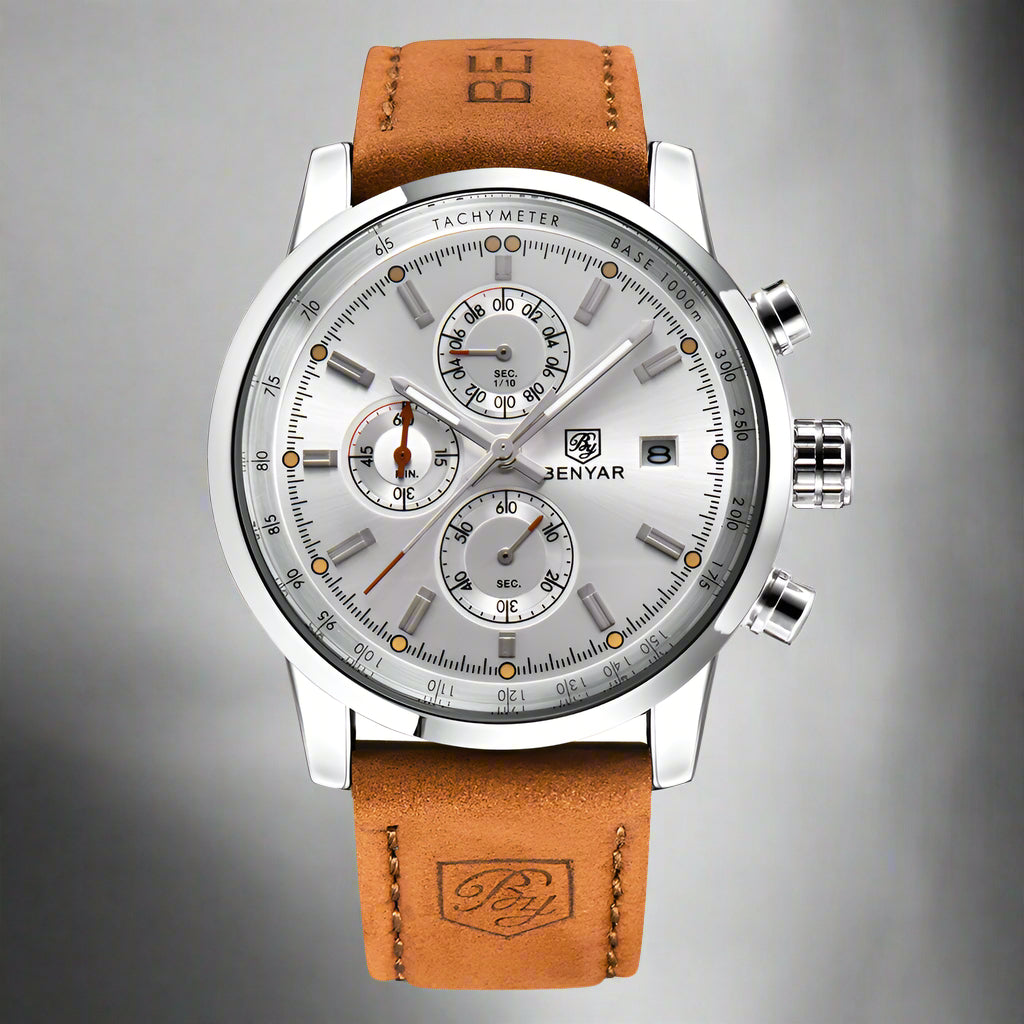 BENYAR Leather Quartz Watch