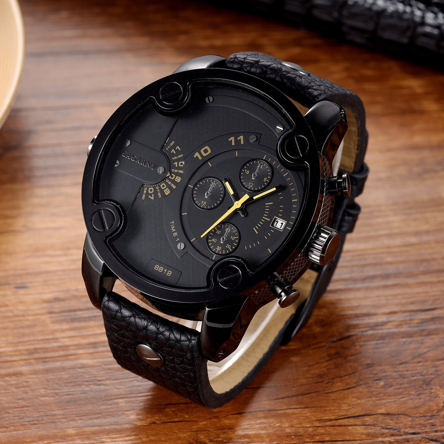 Cagarny Calendar Belt Quartz Watch