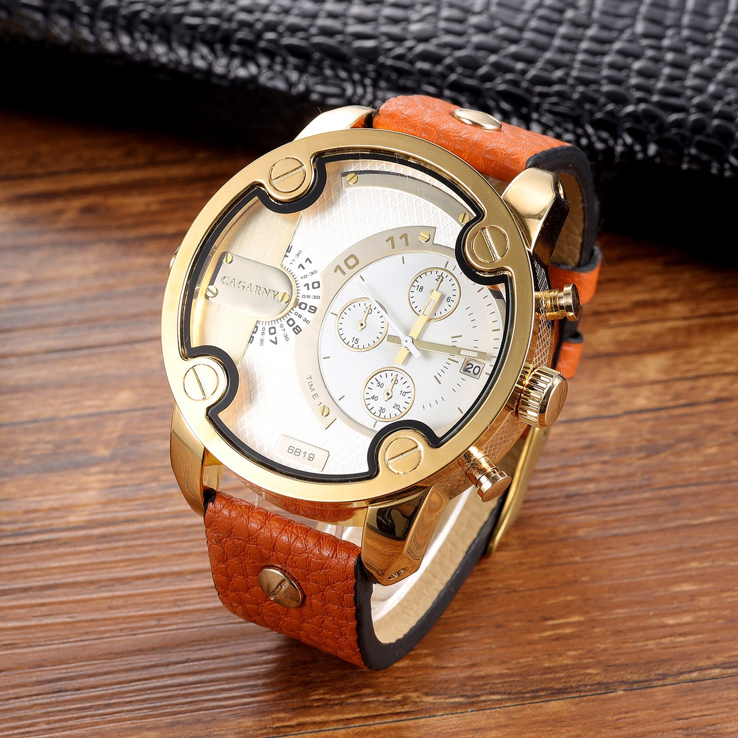 Cagarny Calendar Belt Quartz Watch