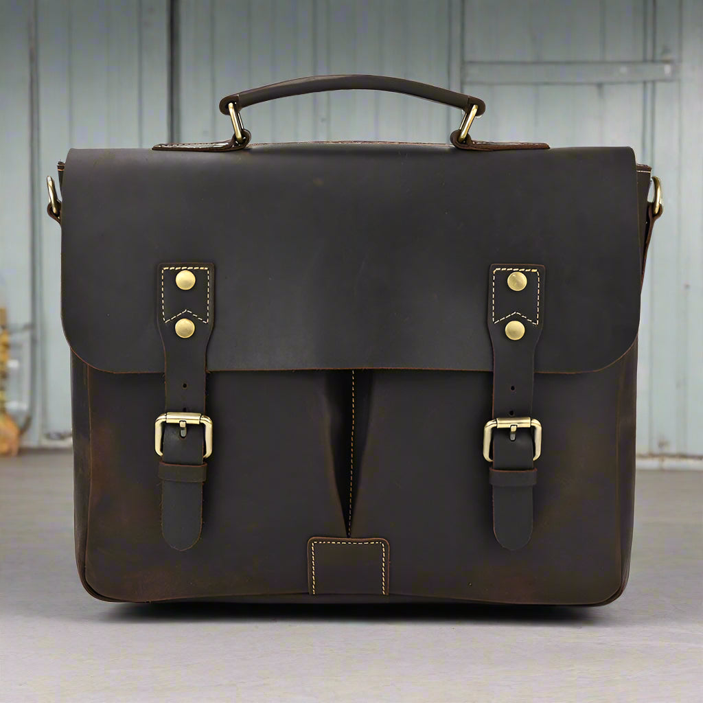Crazy Horse Cowhide Crossbody Bag