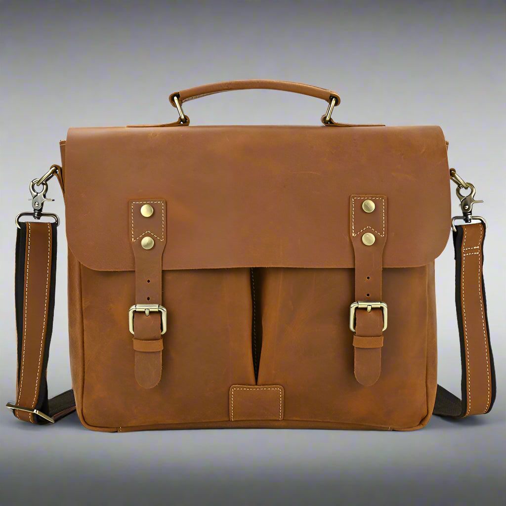 Crazy Horse Cowhide Crossbody Bag