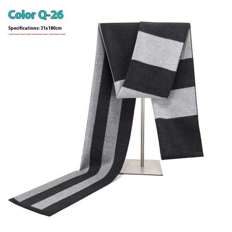 Winter Warm Striped Business Scarf