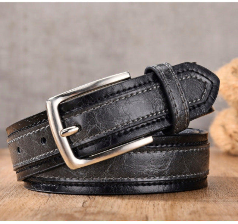 Color Trimmed Men's Casual Belt