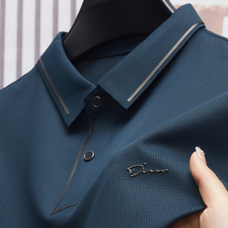 Trim Collar Polo Shirt