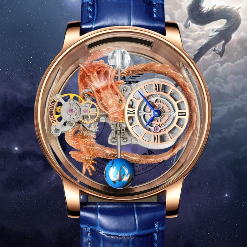 Tourbillon Dragon Good Luck Quartz Watch