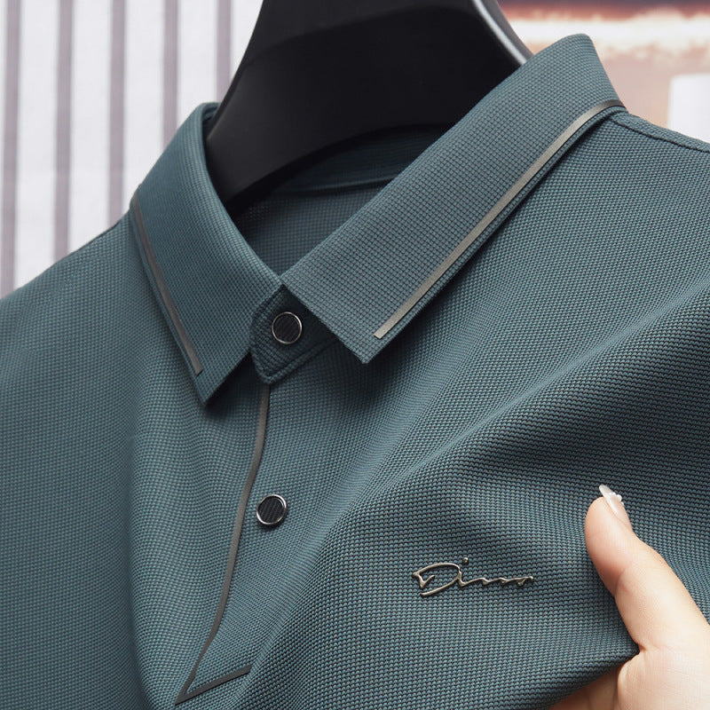 Trim Collar Polo Shirt