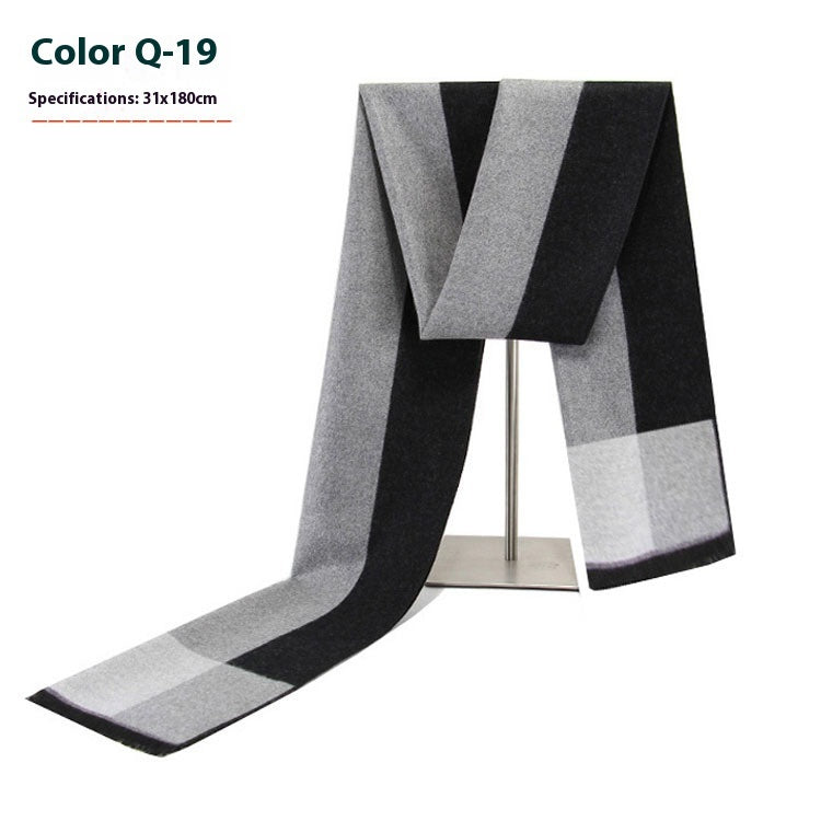 Winter Warm Striped Business Scarf