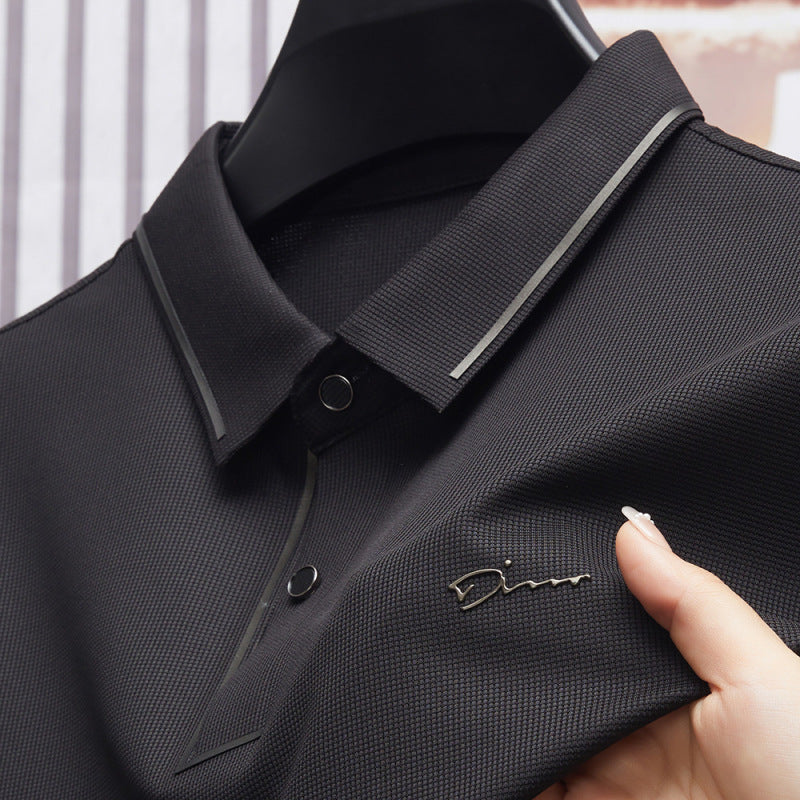 Trim Collar Polo Shirt