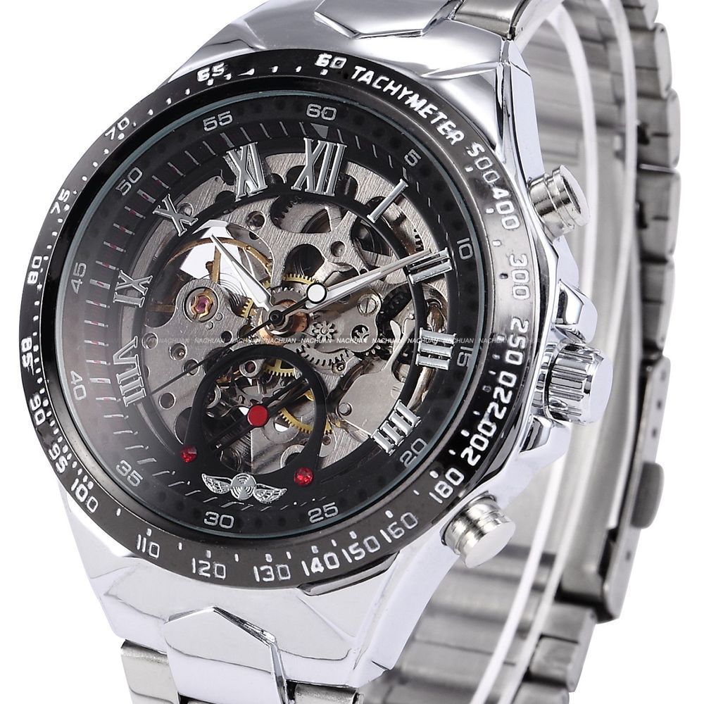 Winner All-steel Hollow Automatic Watch