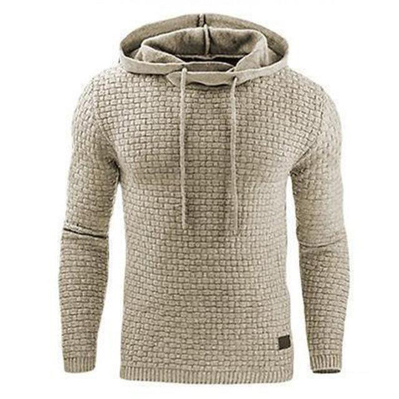 Men's Stylish Hooded sweater in a cozy knit design, perfect for casual wear and available in various sizes.