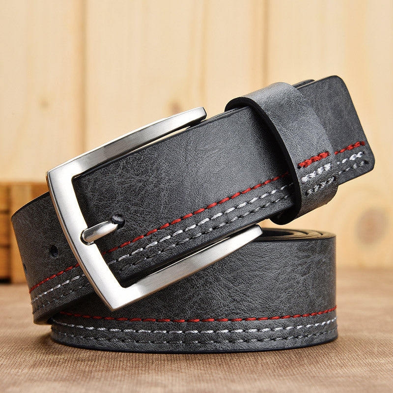 Color Trimmed Men's Casual Belt