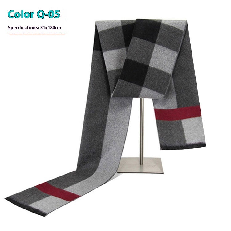 Winter Warm Striped Business Scarf