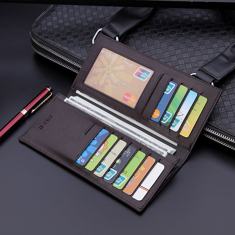 Long Elegant Wallet, Slim Design features a stylish, durable polyester structure with a hidden compartment.