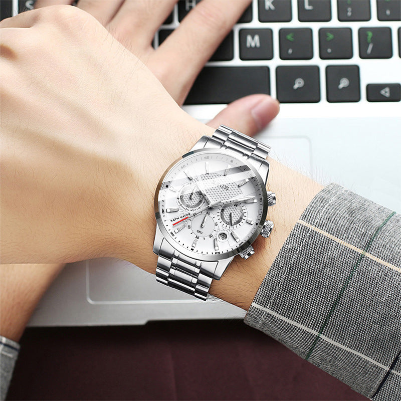 Stylish LIGE Sport Quartz Watche on wrist, showcasing its sleek design and precision for every occasion.