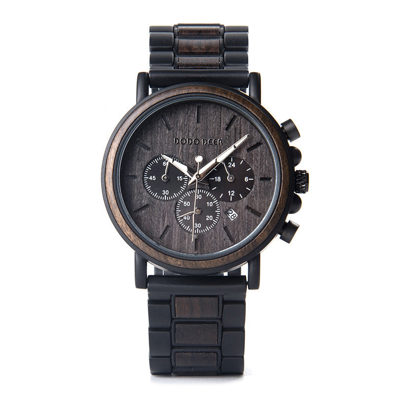 BOBO BIRD Wooden Face Quartz Watch