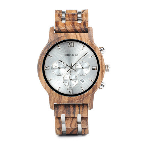 BOBO BIRD Wooden Face Quartz Watch