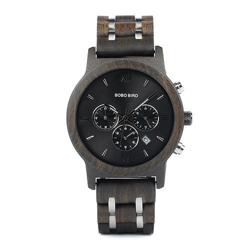 BOBO BIRD Wooden Face Quartz Watch