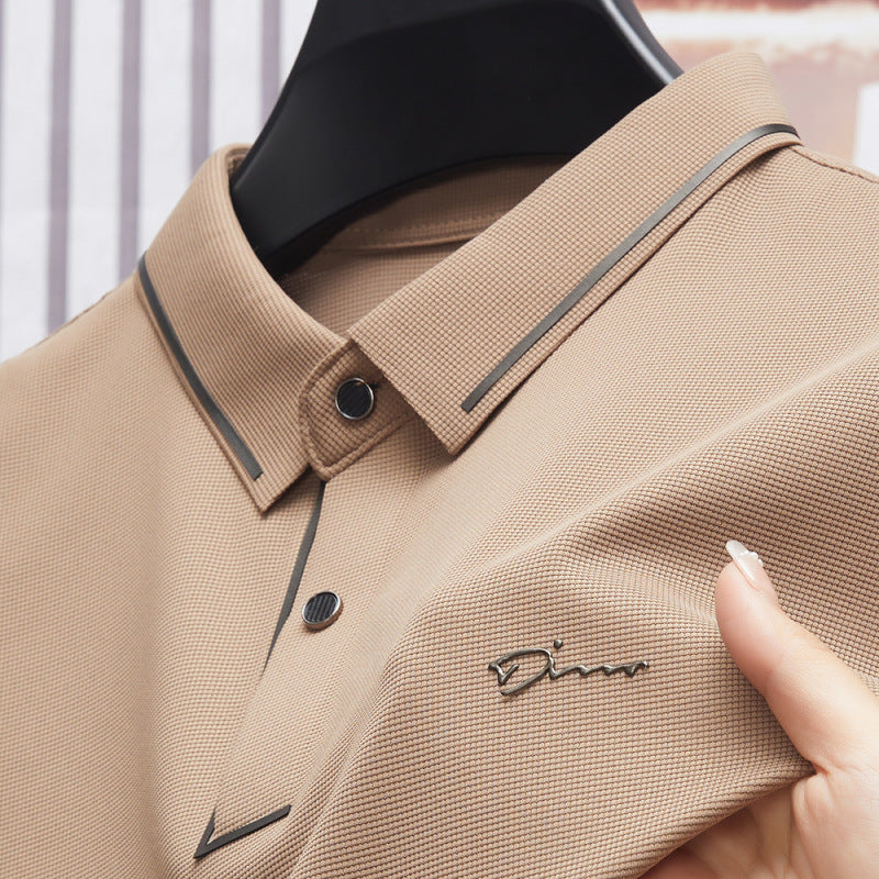 Trim Collar Polo Shirt