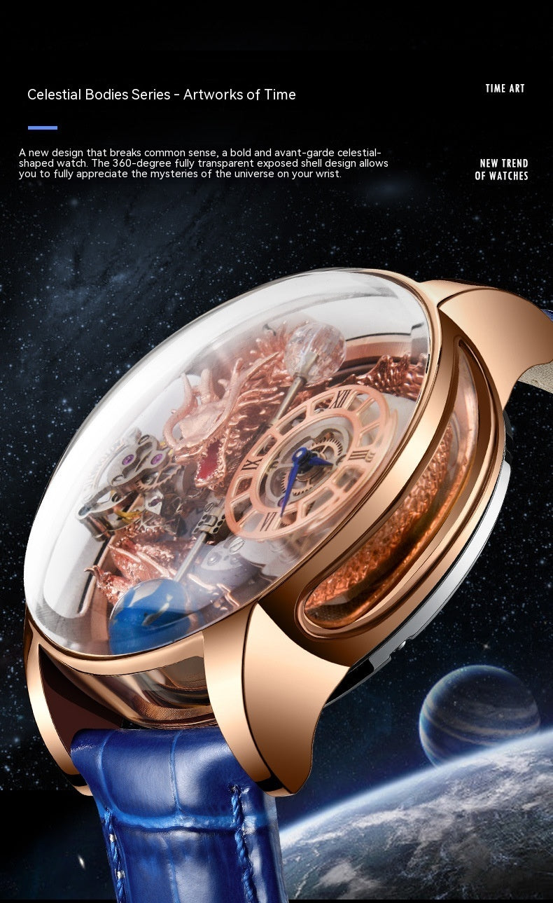 Tourbillon Dragon Good Luck Quartz Watch