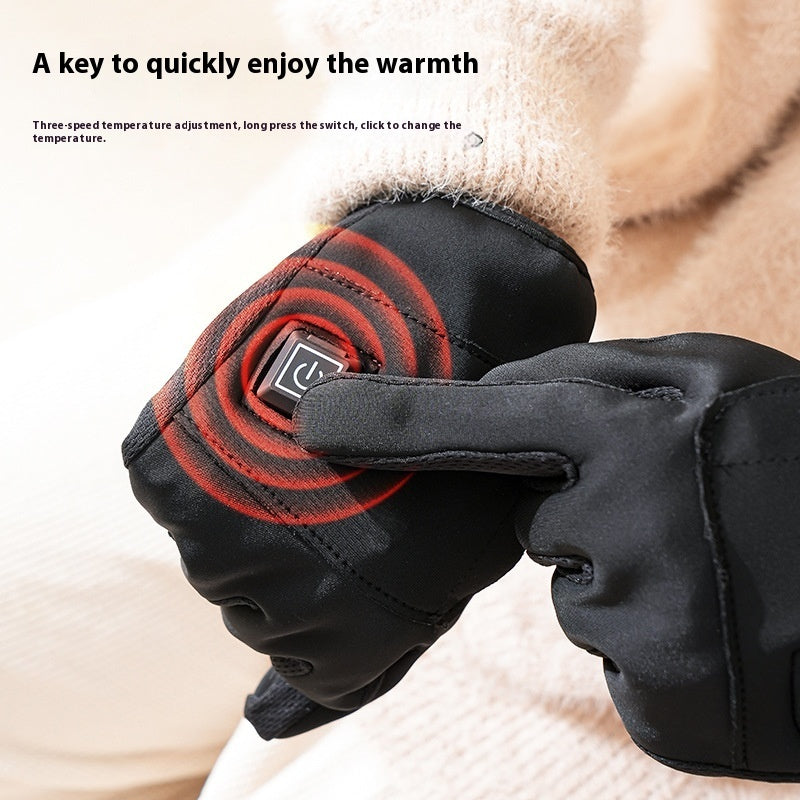 USB Charging Full Palm Heating Gloves