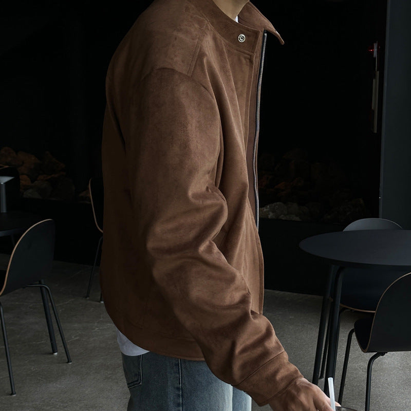 Stylish Brown Maillard Jacket in soft rabbit fur, perfect for a trendy look. Available at your favorite store.