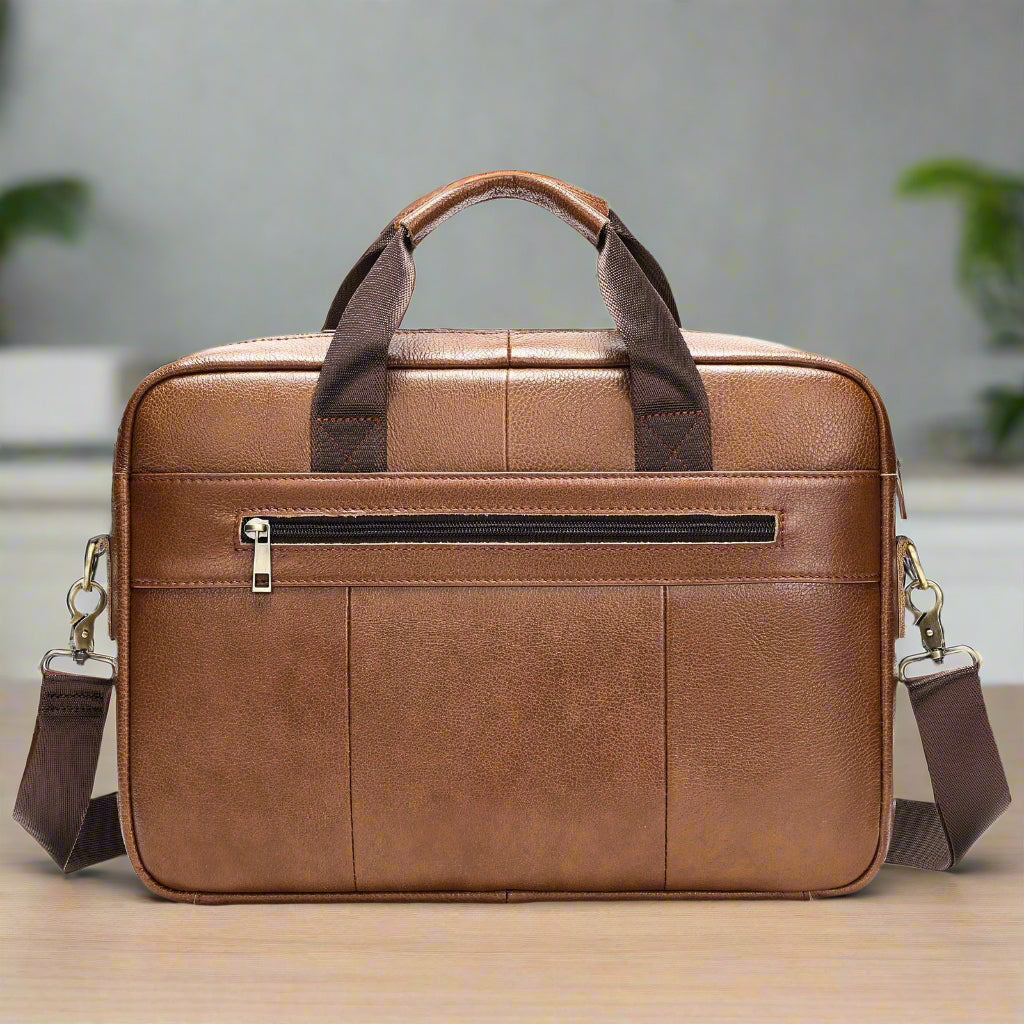 Genuine Leather Crossbody Computer Bag