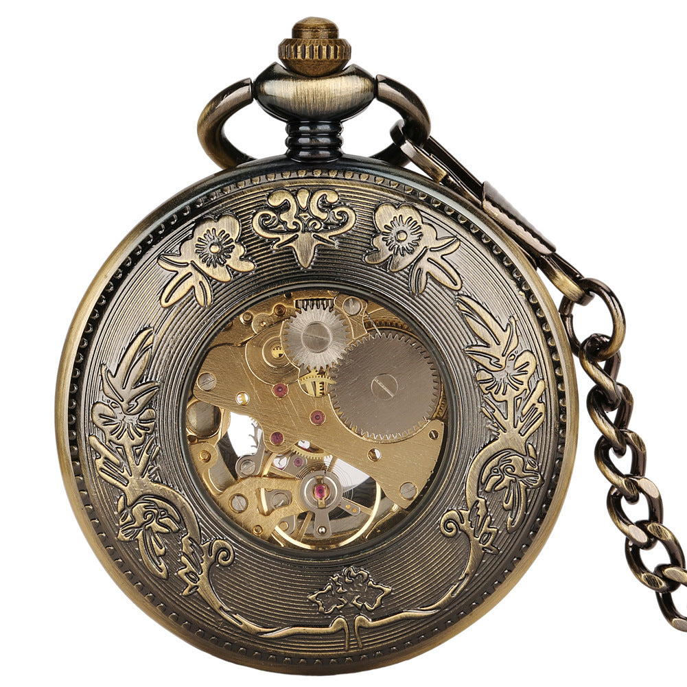 Hollow Pumpkin Ball Flip Pocket Watch