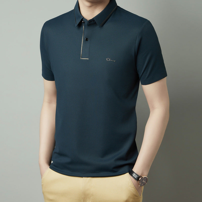 Trim Collar Polo Shirt