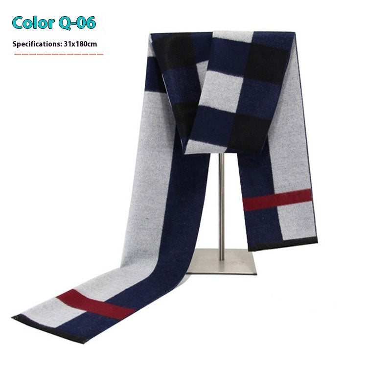 Winter Warm Striped Business Scarf