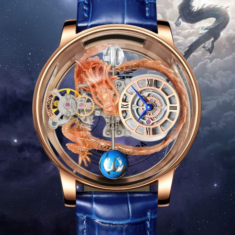 Tourbillon Dragon Good Luck Quartz Watch