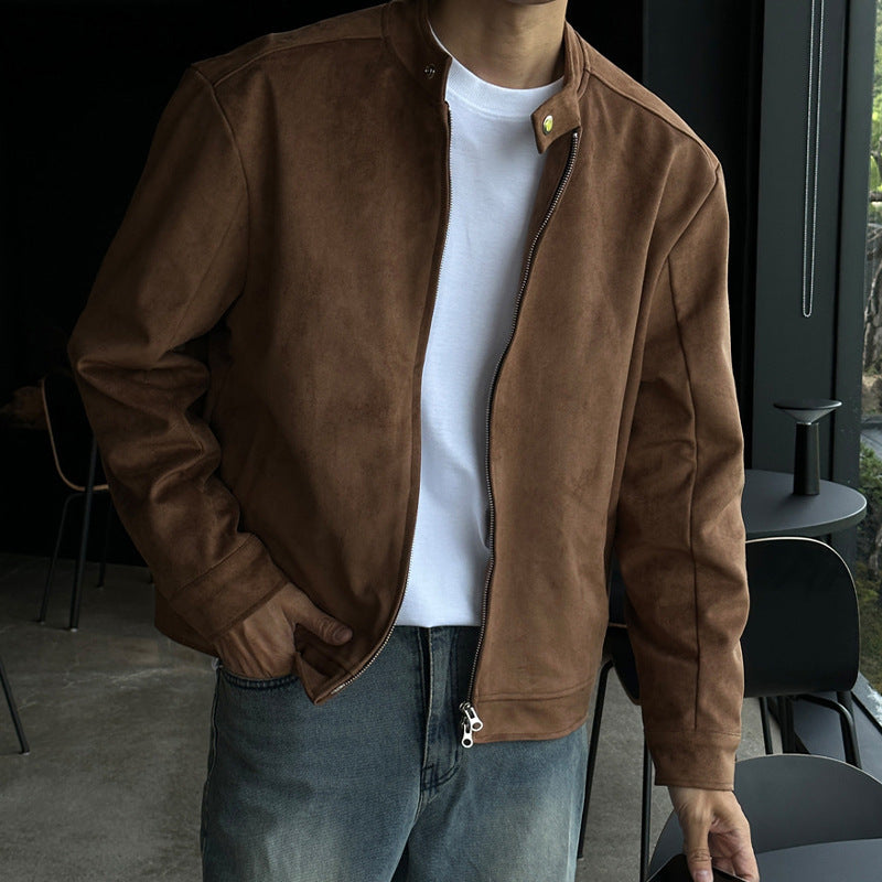 Stylish Brown Maillard Jacket in soft rabbit fur, perfect for a loose, hooded look. Available in camel and black.