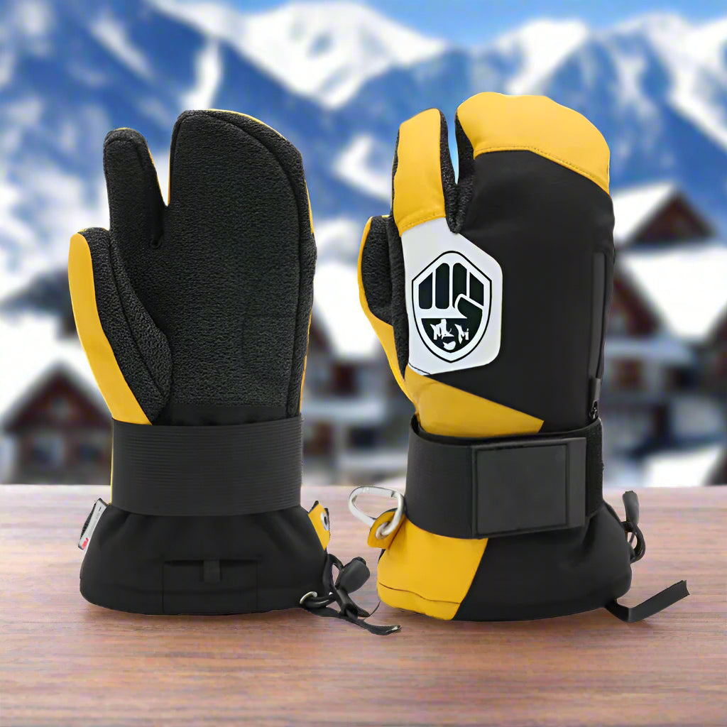 Veneer Kevlar Three Finger Waterproof Hard-wearing Mitten