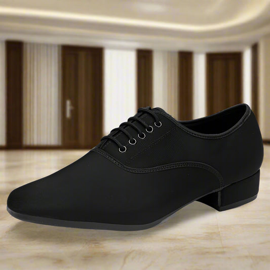 Rubber Sole Calfskin Oxford Cloth Shoes