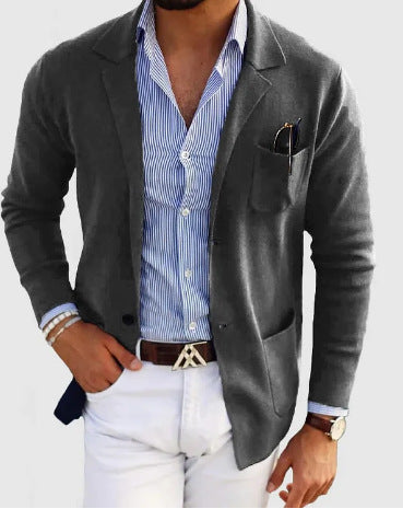 Leisure Printed Double Button Suit Jacket