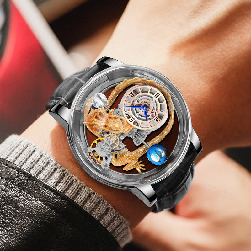 Tourbillon Dragon Good Luck Quartz Watch