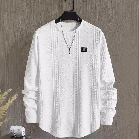 Letter Chest Casual Loose Round Neck Pullover Sweater