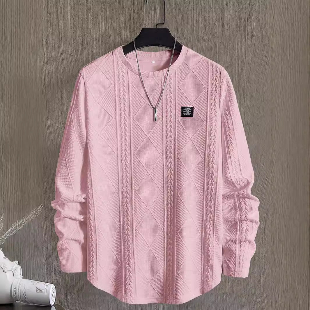 Letter Chest Casual Loose Round Neck Pullover Sweater