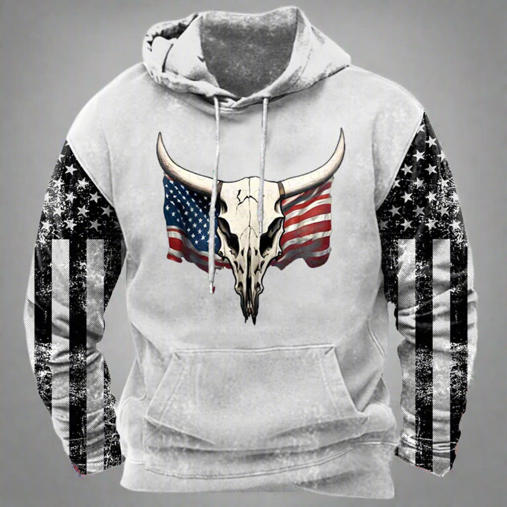 Bull and Flag Hoodie