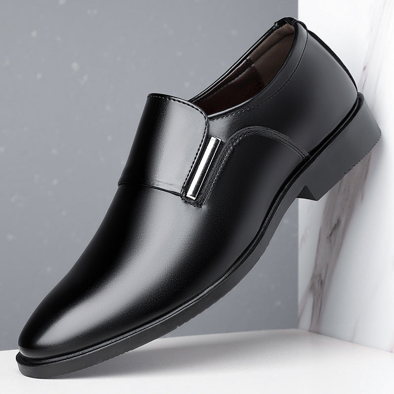 Men's Pointed-toe Slip-on Business Leather Shoes