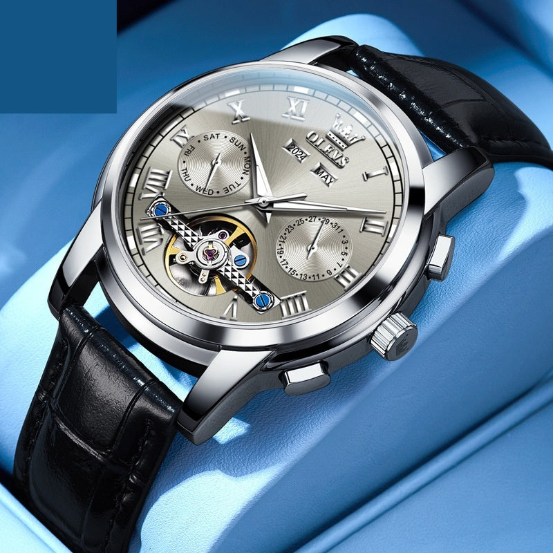 Explore the Olevs Waterproof Luminous Multifunctional Automatic Mechanical Watch, featuring a stylish design and durability.