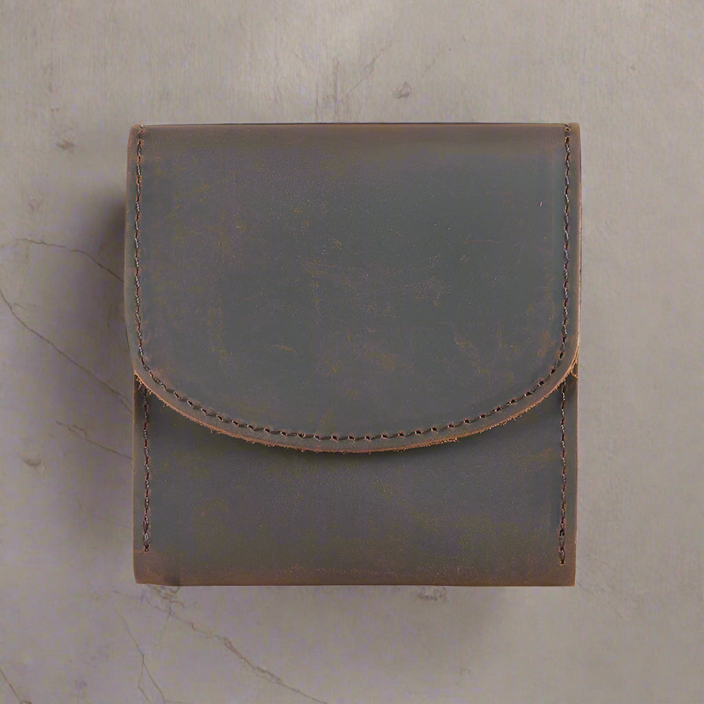 Retro Cowhide Coin Wallet