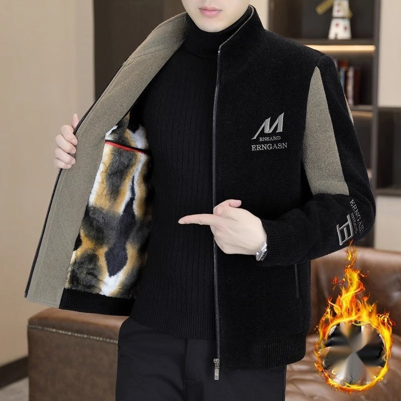 Fleece with Stand Collar Coat