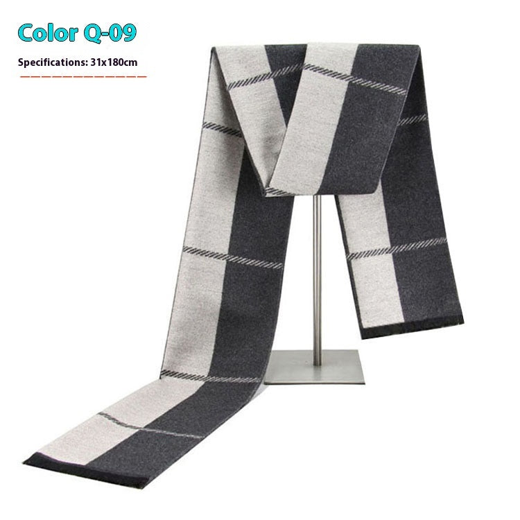 Winter Warm Striped Business Scarf