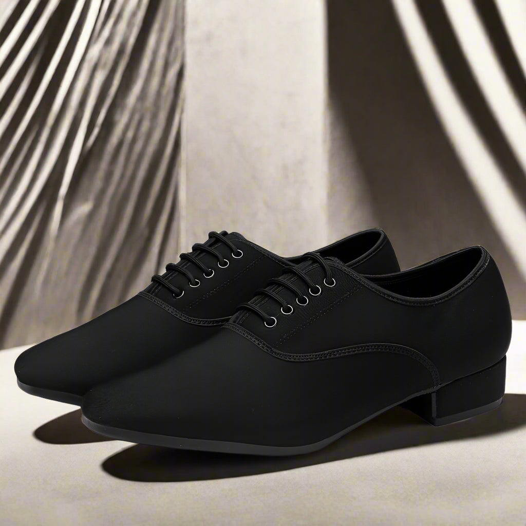 Rubber Sole Calfskin Oxford Cloth Shoes