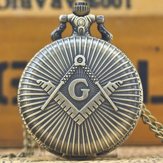 Freemason Bronze Pocket Bracelet Watch featuring a classic design and intricate detailing, perfect for any casual occasion.