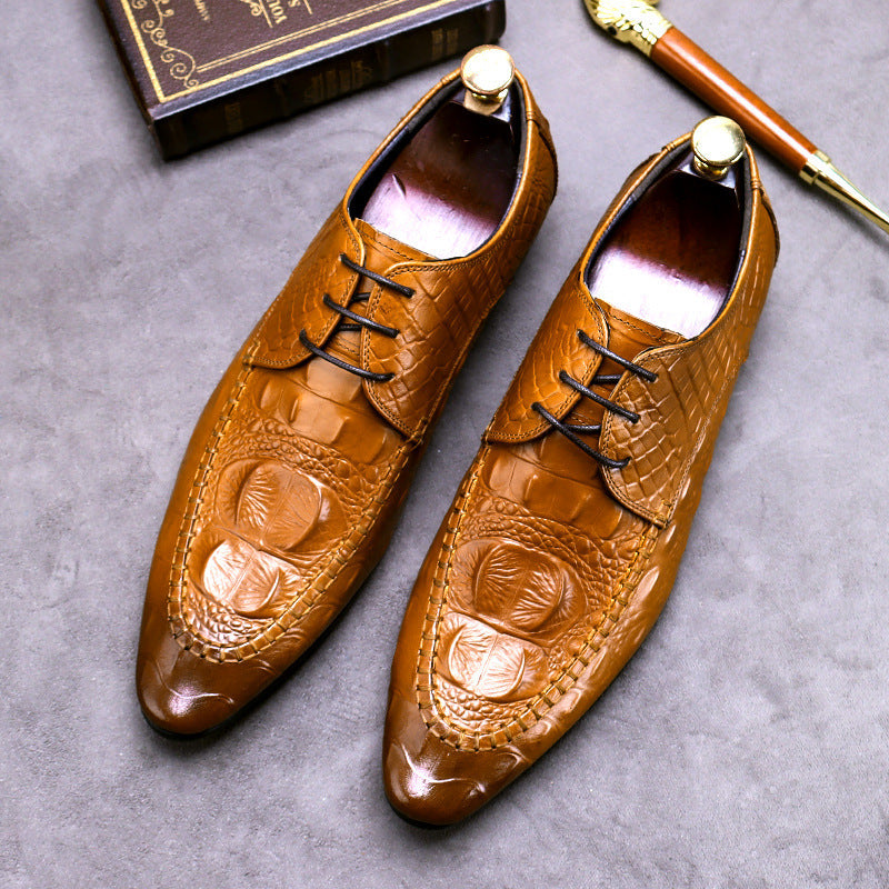 Crocodile Pattern British Shoes