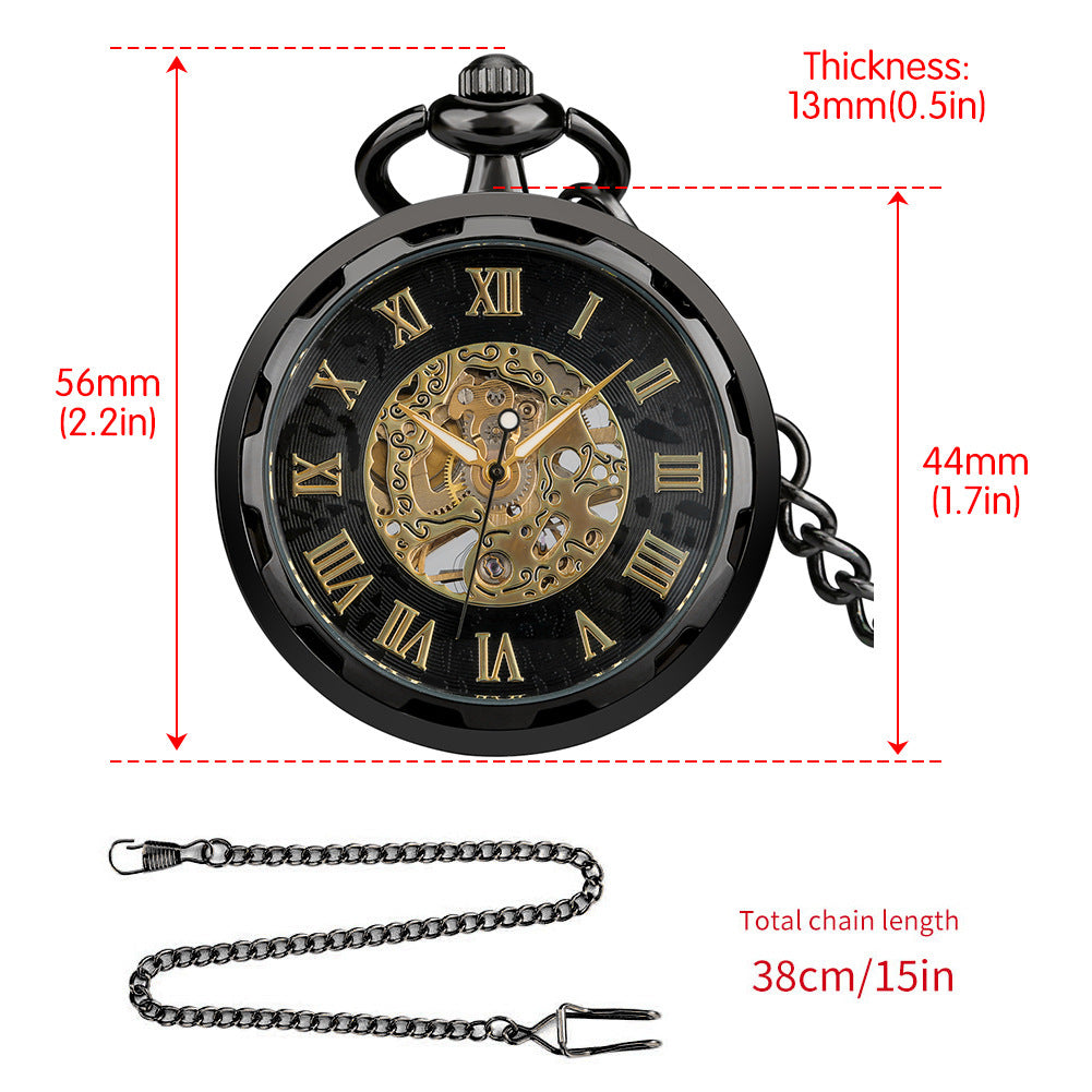 Hollow Roman Pocket Watch