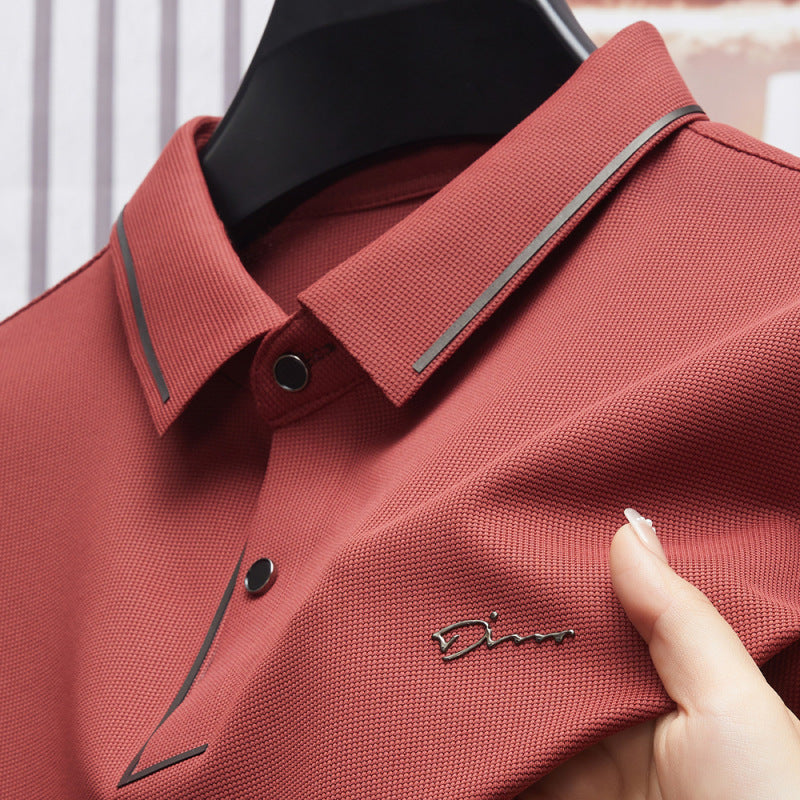 Trim Collar Polo Shirt