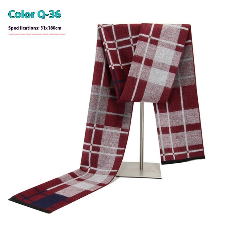 Winter Warm Striped Business Scarf