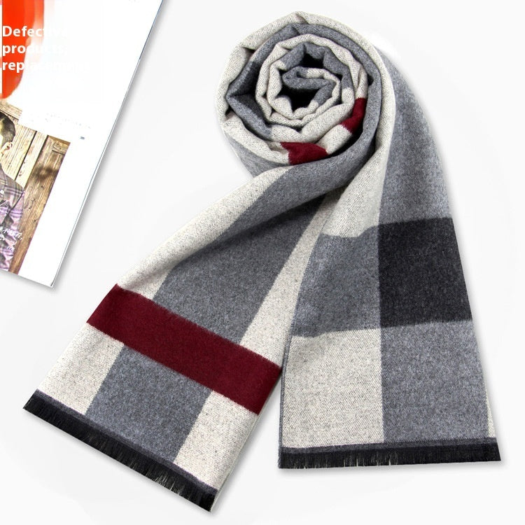 Winter Warm Striped Business Scarf